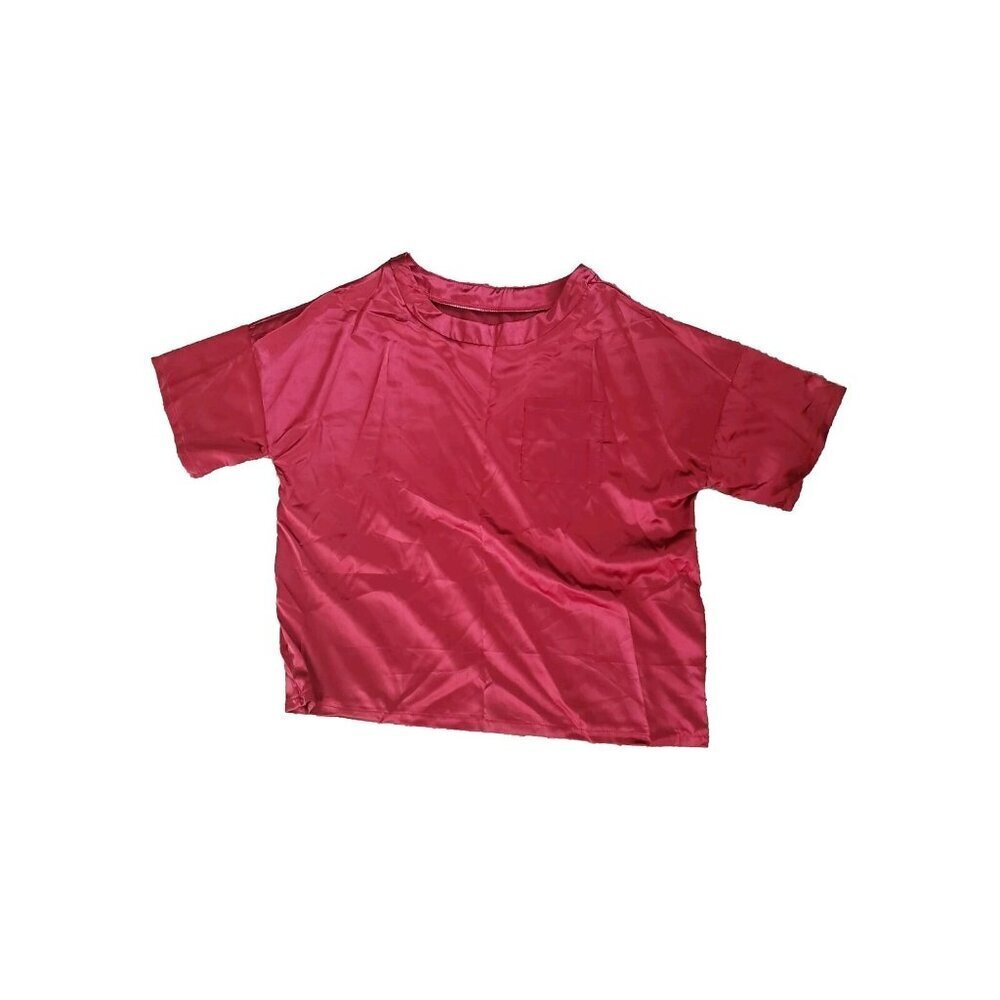 Women's Satin Pajamas Set Short Sleeves Sleepwear Loungewear PJS - Medium - Picture 3 of 9